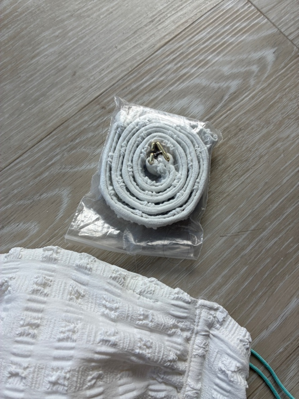 Target White Textured Bandeau Bikini Set - Picture 6 of 10